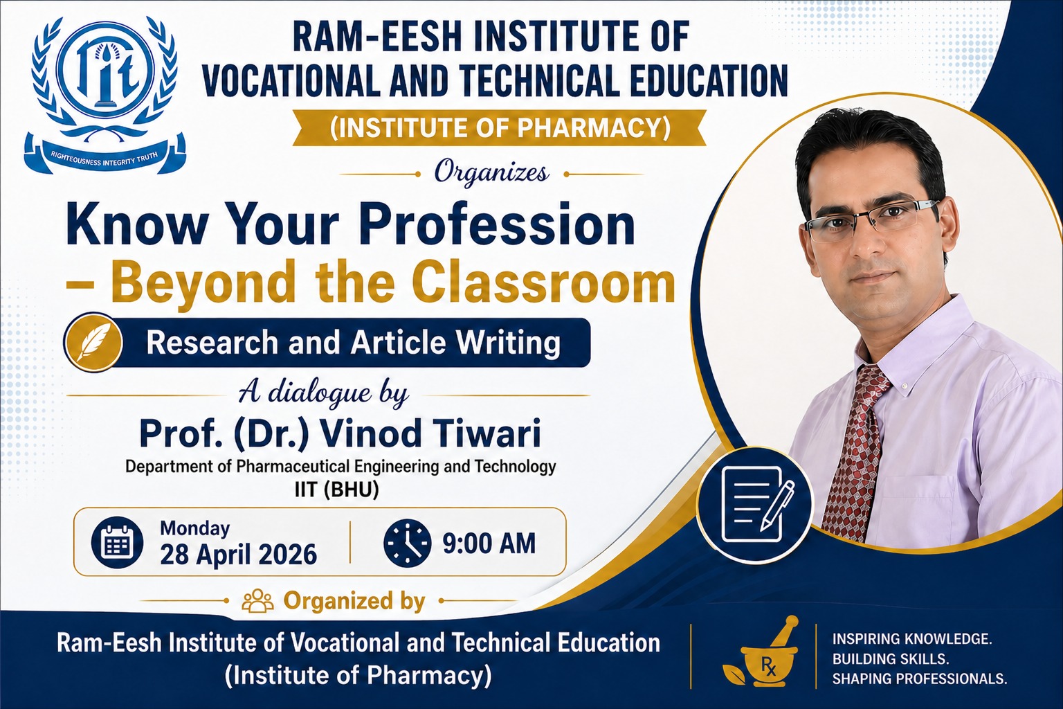 seminar on “Research and Article Writing” for pharmacy students